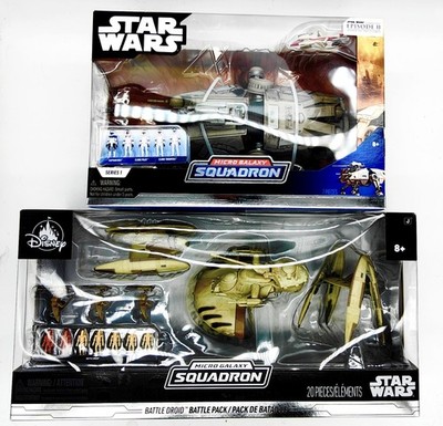 Star Wars Micro Galaxy Squadron AT-TE Battledroid Battlepack Clone wars Bundle