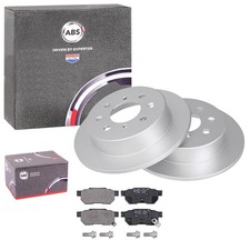 ABS BREMSSCHEIBEN 239mm + BELÄGE HINTEN passend für HONDA JAZZ II CIVIC V VI