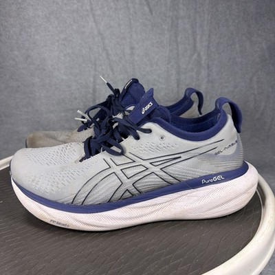 ASICS Gel Nimbus 25 Shoes Mens 10 Wide Gray PureGEL Running  Cushioned
