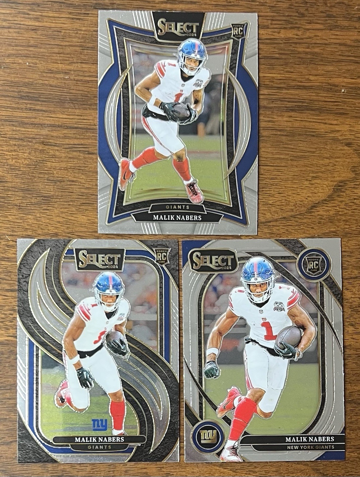 MALIK NABERS 2024 SELECT CONCOURSE 29/PREMIER 116/CLUB LEVEL 220 RC’s NYG!