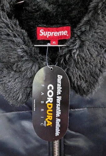 Supreme Quilted Cordura Lined Jacket Size XL Black Box Logo SS20 J80 image 3