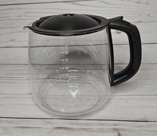 Krups 12 Cup Carafe Glass Coffee Pot Replacement Black Handle & Lid F15B0G