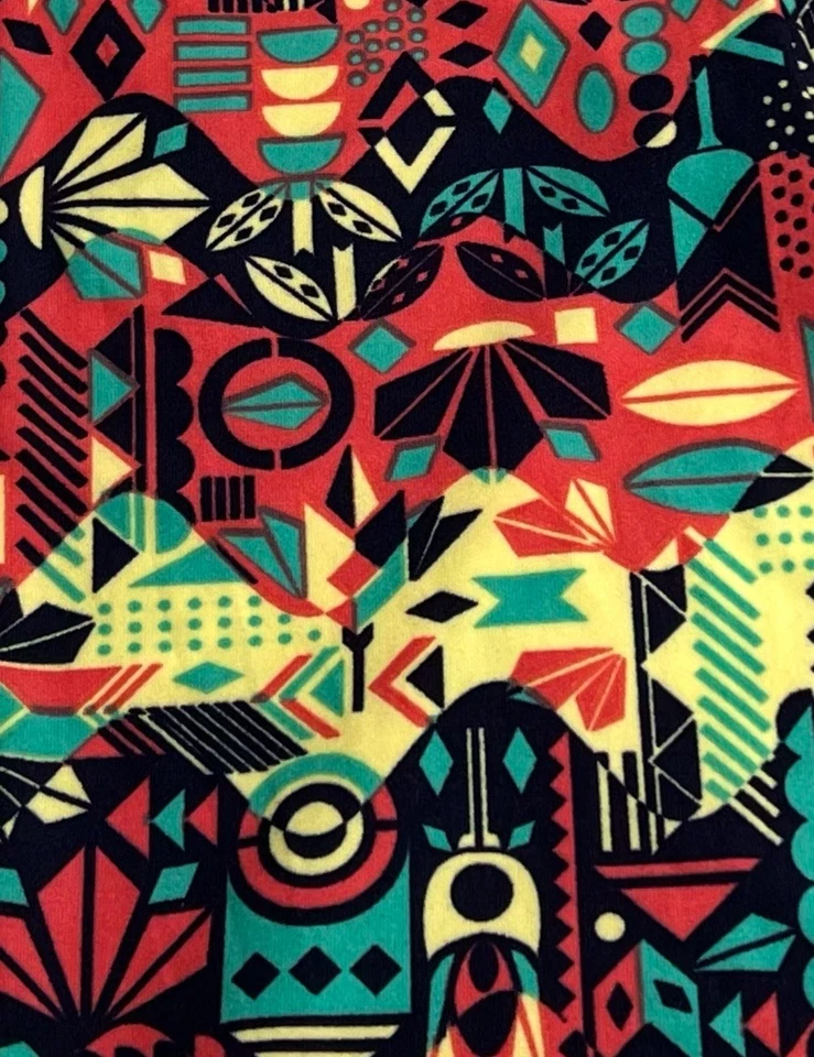 NUEVO Leggings LuLaRoe TC COLORIDOS Étnicos TRIBAL Línea Punto HOJAS Chevron Geométrico Foto 2 de 4