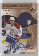 2005-06 SP Game Used Edition Authentic Fabrics 3/50 Mike Ribeiro Patch Auto 0uj7