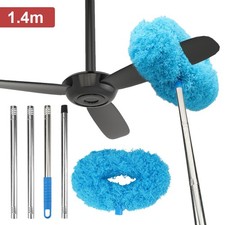 NEW Ceiling Fan Blade Cleaner Duster Washable For Cleaning Wall Door Window Blue