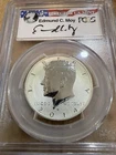 2014W Kennedy Half Dollar Reverse Proof PCGS PR70 First Strike Edmund Moy Signed