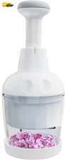 Pampered Chef Vegetable Chopper - Easy Clean Dishwasher-Safe White