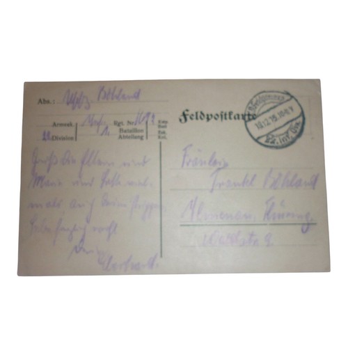 1910s Imperial German RPPC Feldpost Christmas Postcard 22nd Inf Div IR 143