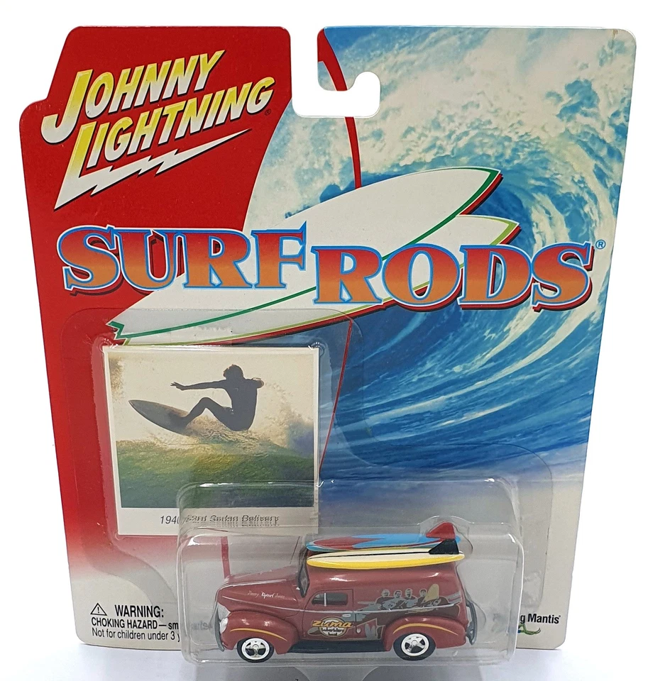 Johnny Lightning 1/64 Scale 294-07 Surf Rods 1940 Ford Sedan Delivery - Red - Image 4 of 4