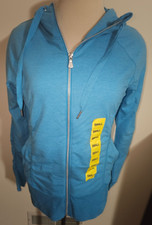 Women's Champion Marine Blue Long Sleeve Full Zip Hoodie Top Size Small