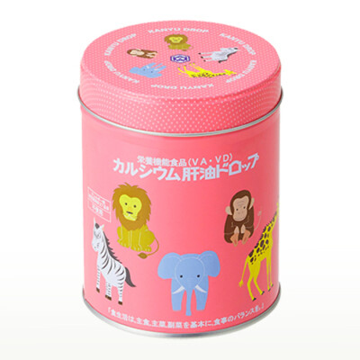 KAWAI Kanyu Calcium 100 / 300 Pcs Squalene Cod Oil Kids Pink Can JAPAN