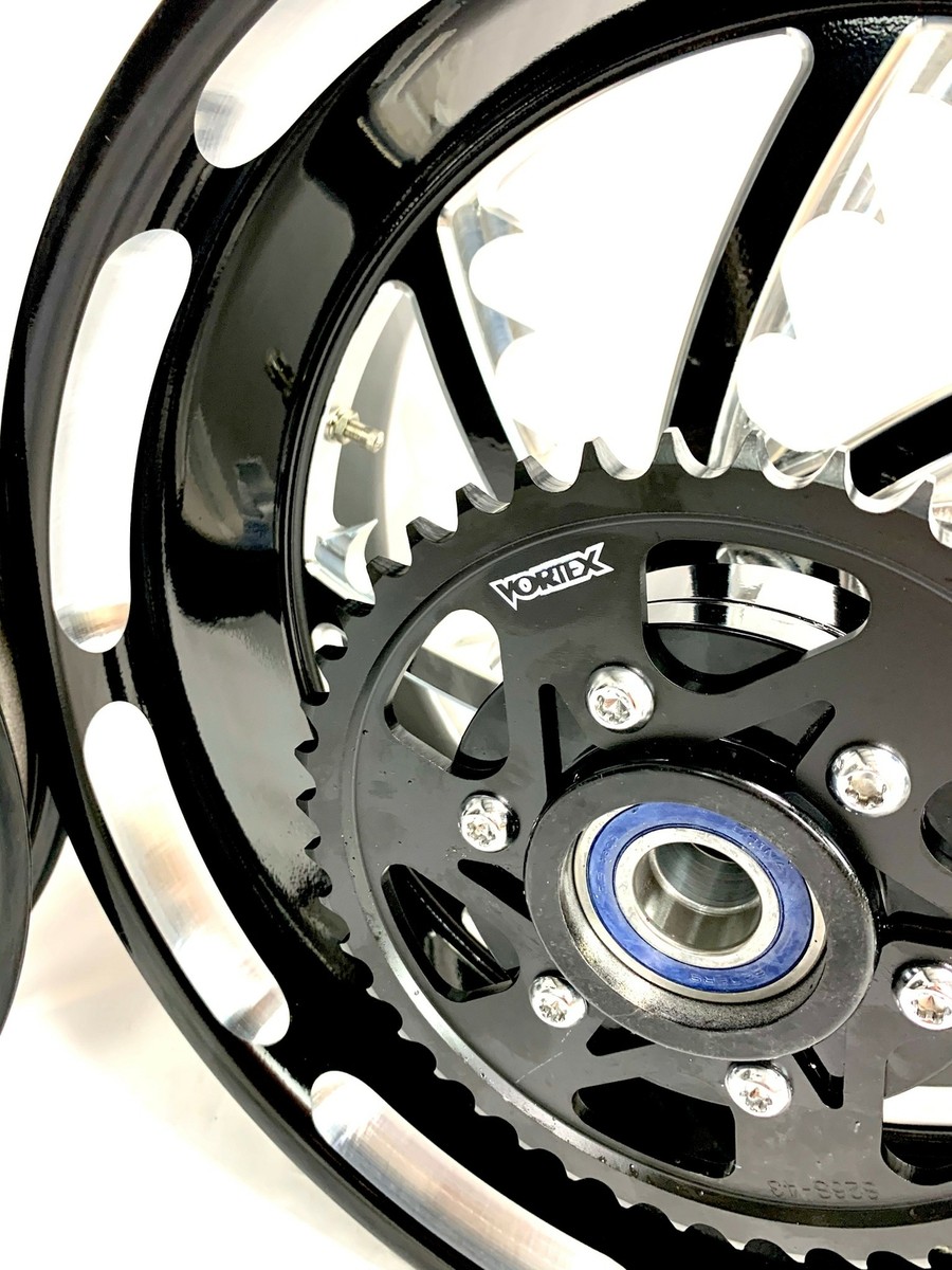 300 FAT TIRE BLACK CONTRAST BLING PIRANHA WHEELS 06-11 KAWASAKI