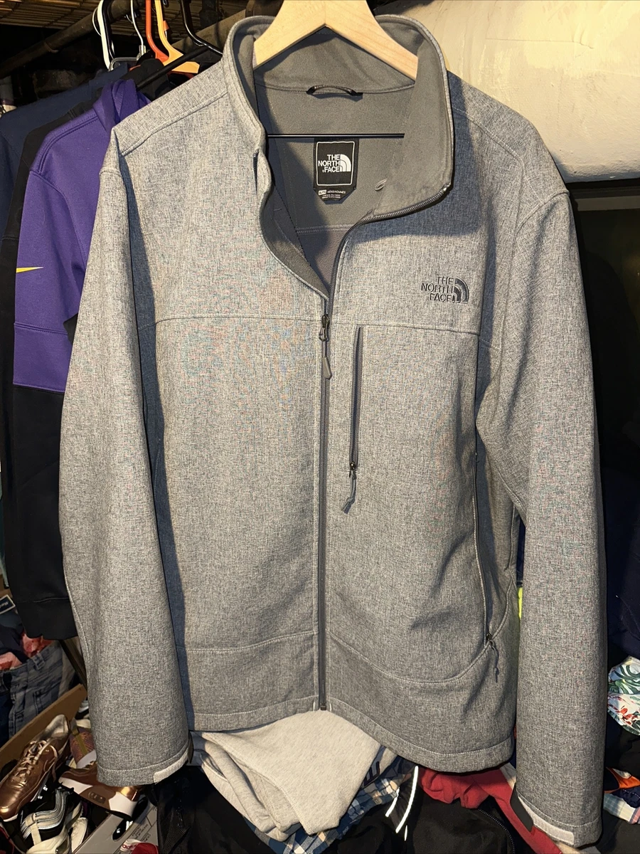 silver north face jacket mens