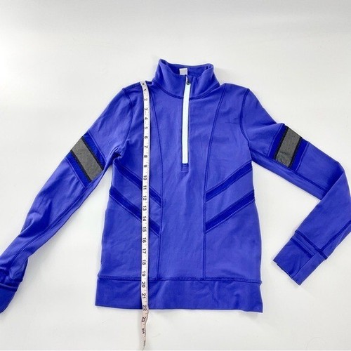 Ivivva by Lululemon Purple Half Zip Reflective Pullover Lightweight Jacket Sz 12 - Picture 5 of 11