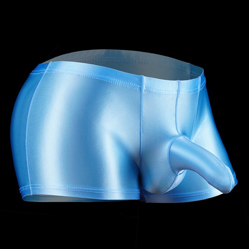 Calzoncillos boxer para hombre ropa interior brillante al aceite hielo sedoso elástico calzoncillos súper suaves - Imagen 15 de 54
