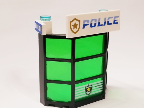 LEGO Estación de Policía Ventana con Letreros Minifigura Buliding Parte Departamento de la Ciudad - Imagen 1 de 3