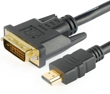 6FT HDMI to DVI D 24+1 Male Gold Adapter Cable HDTV Projector Laptop Cord Plug