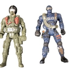 GI Joe Green Blue Plastic Military Soldier Army Man Standing Action Figures