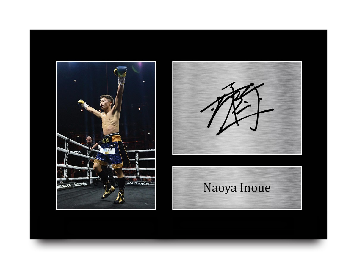 Naoya Inoue A4 Boxing Gift Idea Signed Autograph Photo Naoya Inoue A4 Boxing Gift Idea Signed Autograph Photo