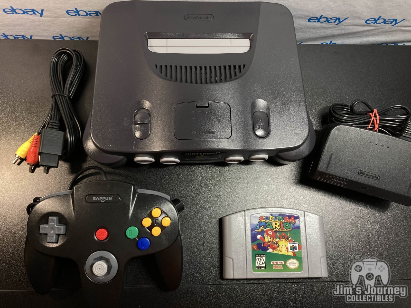 Nintendo 64 N64 Console + Super Mario 64+Controller+Cords