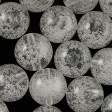 12mm Crystal Acrylic Round Beads with Bubbles 6 