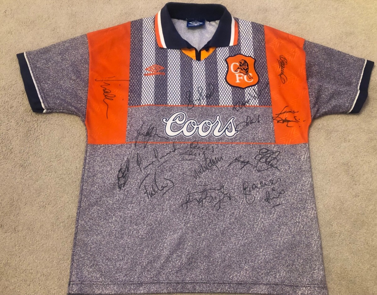 Graphite Orange And Grey Chelsea Shirt Rare! Signed Mid 90's