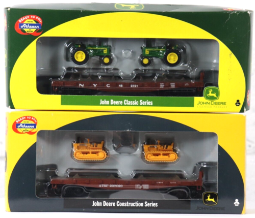 Athearn John Deere New York Central Tractor Flat Trailer & Construction Train E1 - Picture 1 of 7