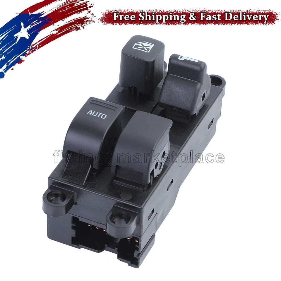 Interruptor de janela de energia dianteiro esquerdo 25401-8B800 para 1997-1999 Nissan 200SX Frontier - Imagem 2 de 4