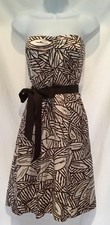 SALE~MOLLY B.~100% SILK STRAPLESS DRESS~GORGEOUS PRINT & STYLE~LADIES SZ:10
