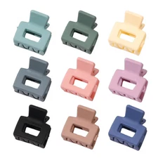 Women Matte Hair Claw Clip Crab Clamp Square Barrettes Hairpin Hairgrip Headwear