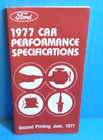 77 1977 Ford/Lincoln/Mercury Car Performance Specifications owners manual