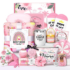 Mother'S Day Baskets Gifts for Mom - 16 Pcs Luxury Self-Care Gift Basket for Mot