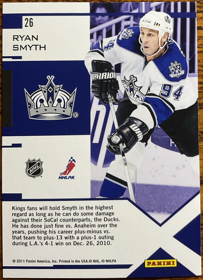 2010-11 Zenith Epix Ryan Smyth #26 Los Angeles Kings - Image 2 of 2