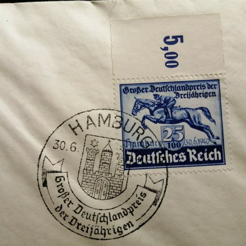 Deutsches Reich 30.06.1940 - MiNr.746 OR Brief das blaue Band, Hamburg - Photo 2 sur 3