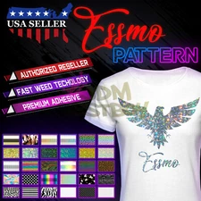 ESSMO™ 20" Wide Roll Patterns Heat Transfer Vinyl HTV T-Shirt Iron On Heat Press