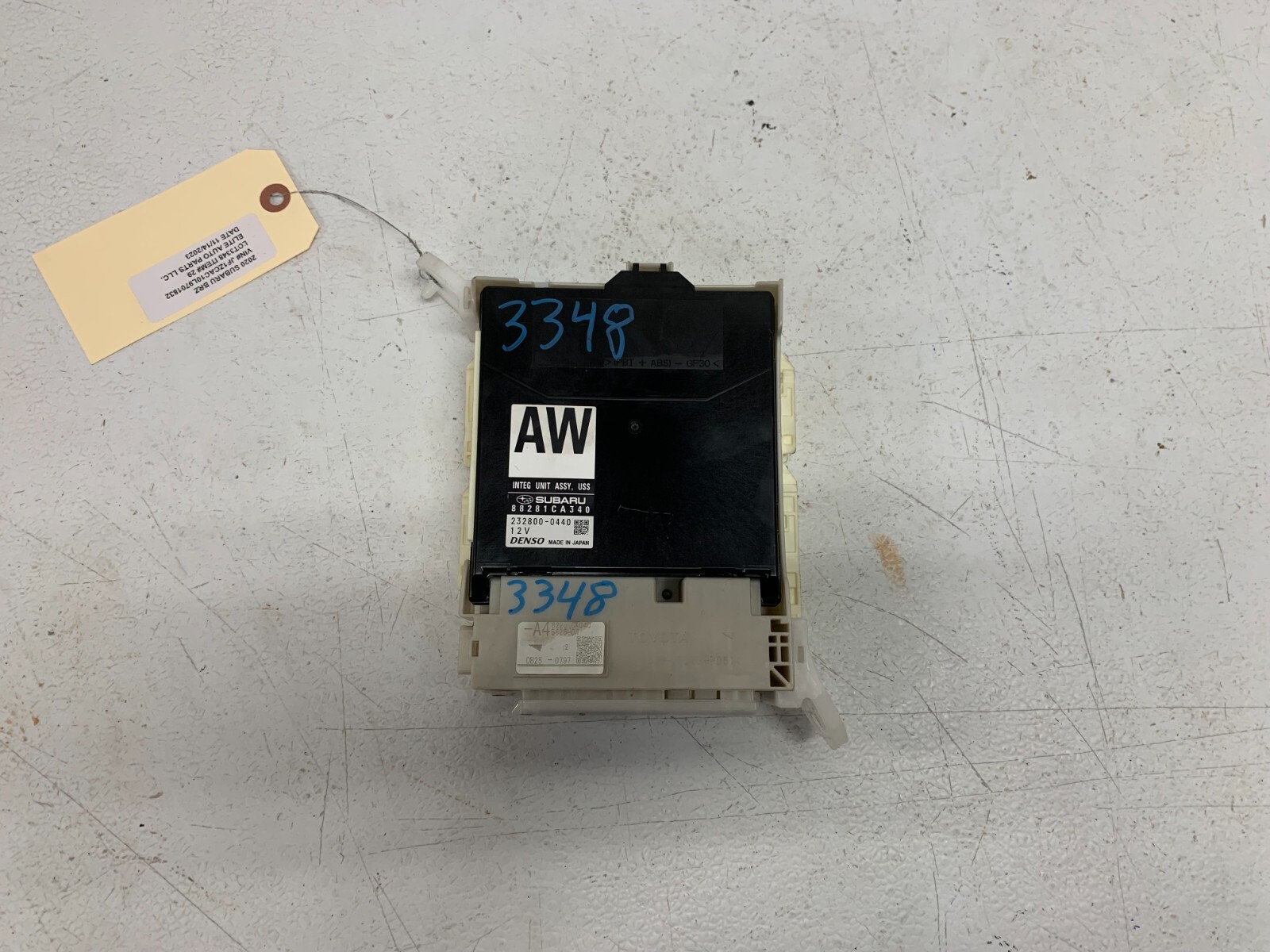 2020 SUBARU BRZ MULTIFUNCTION INTEGRATED CONTROL MODULE UNIT ASSY, OEM ...