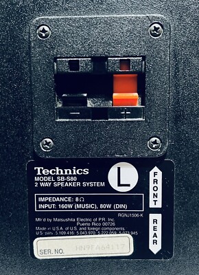 RARE Vintage Technics SB-S80 Bookshelf 2 Way Speakers 2 Face RARE Vintage Technics SB-S80 Bookshelf 2 Way Speakers 2 Face