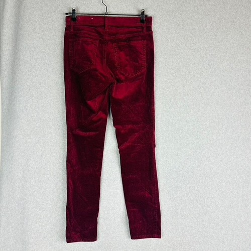 Loft Womans Sz 2 26 Corduroy Pants Skinny Stretch Maroon Pockets Stretch - Picture 5 of 10