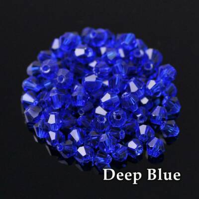 3mm 4mm 6mm 8mm Doppelkegel/Bicone Facettiert Kristall Glas Lose Perlen