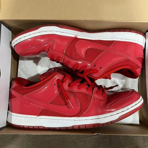Nike SB Dunk Low ‘Red Patent Leather’ Men’s size 12