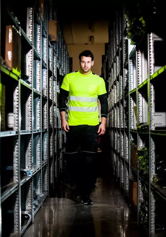 Portwest PW3 Alta Visibilidad Algodón Cómodo Camiseta Absorbe Humedad Verano Camiseta T181 Foto 4 de 4