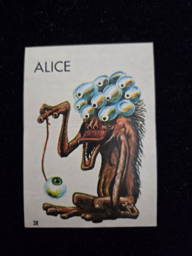 1965 TOPPS hellbraun hässlich Aufkleberkarte 38 Alice