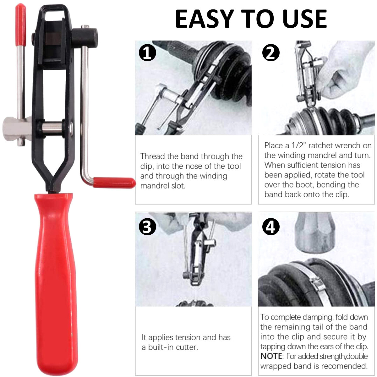 10pcs CV Joint Boot Clamp Pliers Stainless Steel Ear Boot Tie Pliers CV Boot ♫ eBay