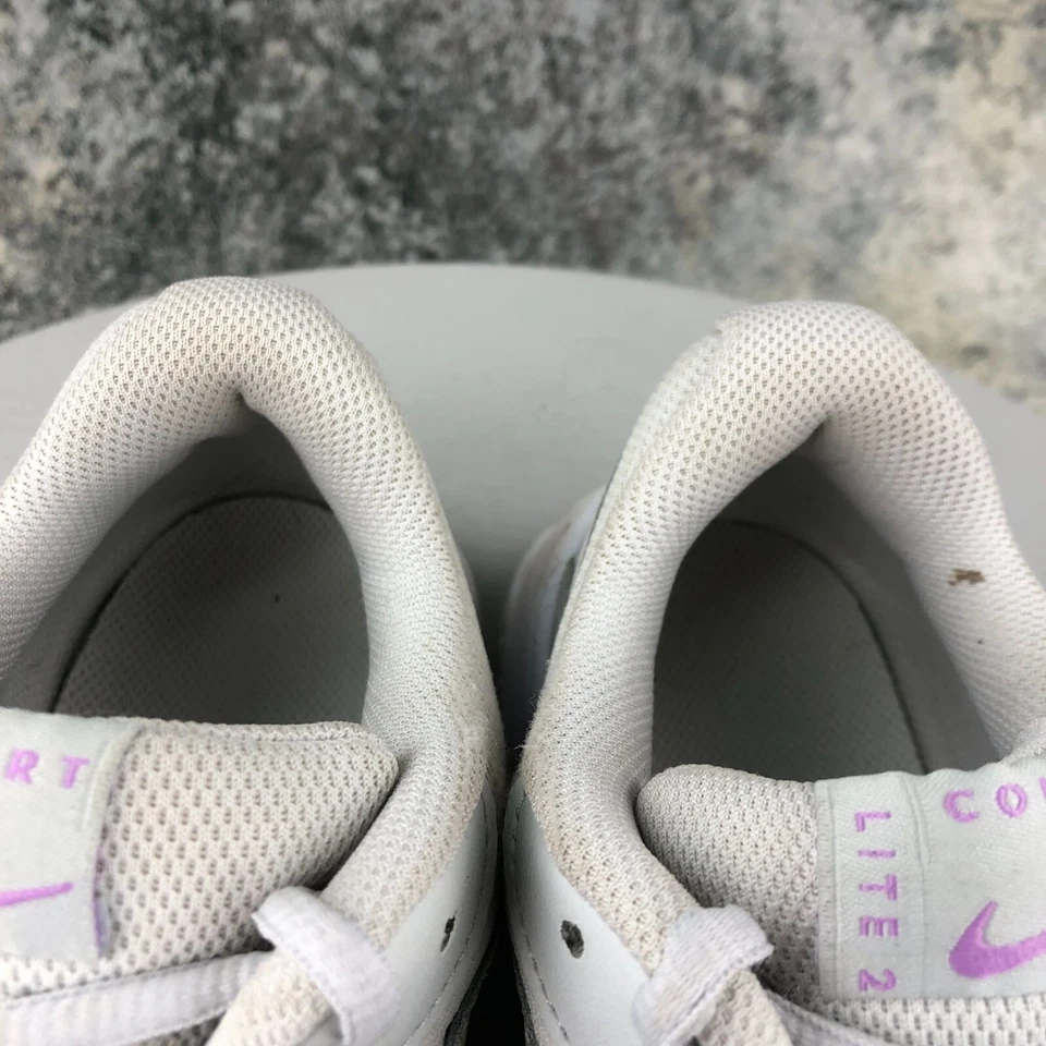 Nike Women's Size 8 Hard Court Lite 2 Grey Purple Lace-Up Sneakers AR8838-024 - Image 4 of 4