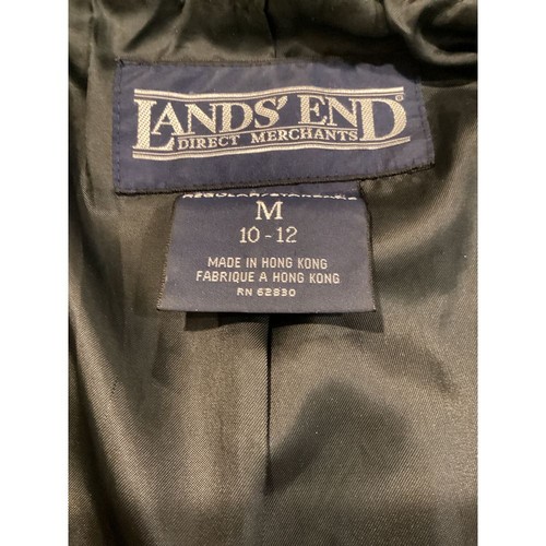 Land's End 100% Wool Original Troler Loden Peacoat, Medium (10-12); Charcoal Gra - Picture 11 of 12