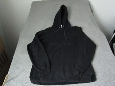 Champion Hoodie Adult Large Black Script Logo Sweater 90s Sweatshirt Mens