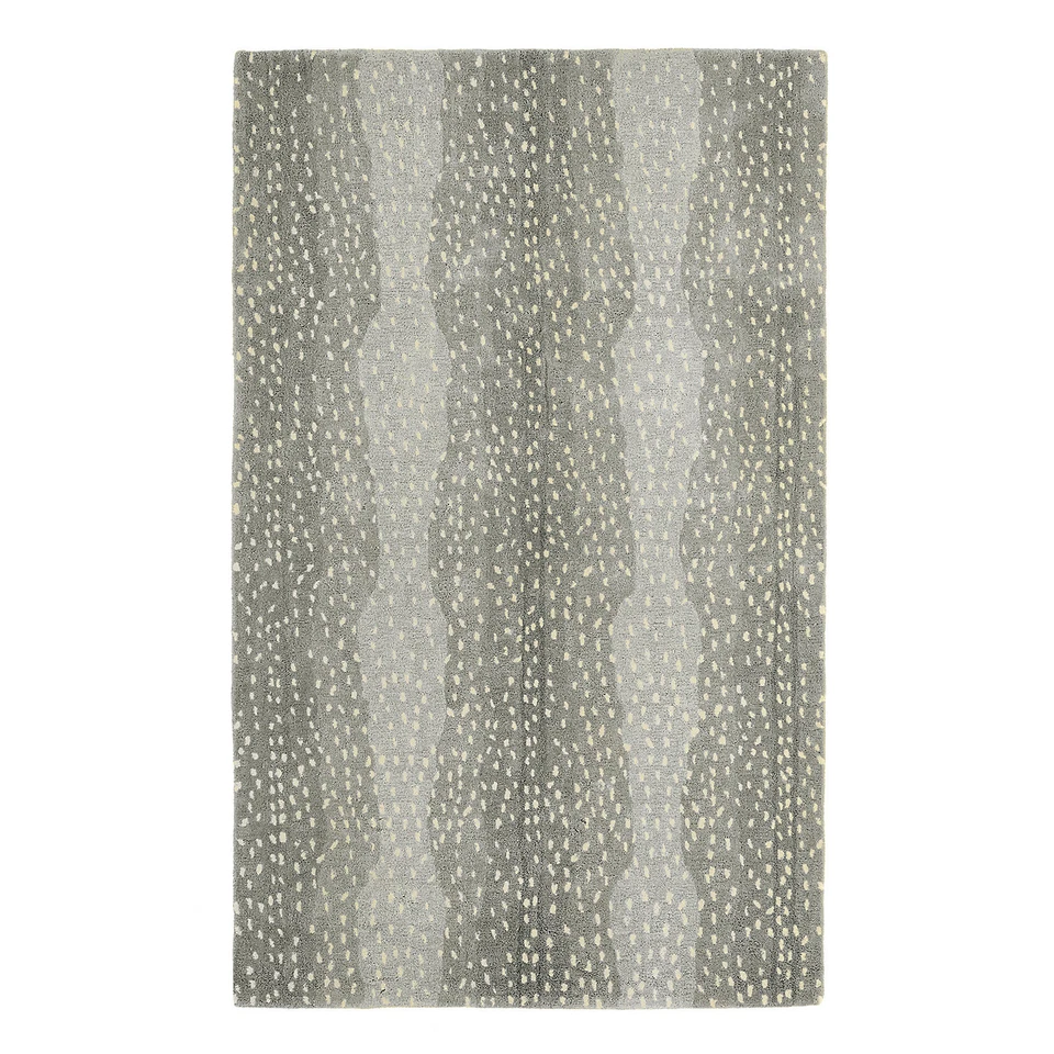 Antelope Grey Wool Tufted Area Rug - Animal Print Modern Design for Home Décor - Image 4 of 4