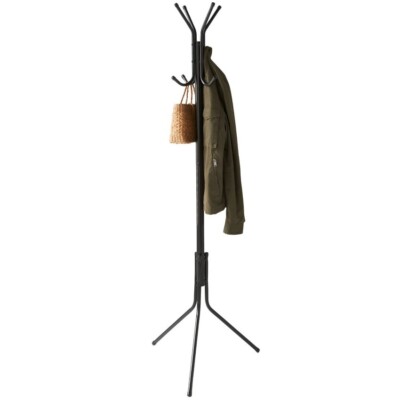 Stilvoll Metall schwarz 8 Haken Mantel Hüte Taschen Kleidungsstück Schals Display Schiene Ständer