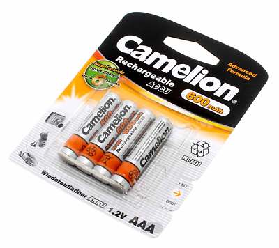 4er Pack Camelion Ni-Mh Akku AAA 1,2V 600mAh [NH-AAA600-BP4] HR03 Micro