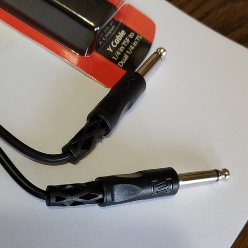 HOSA FEMALE 1/4 TO 2 MALE JACKS Y CABLE ADAPTER CORD SPLITTER PHONO GUITAR PA ++ - Picture 7 of 13